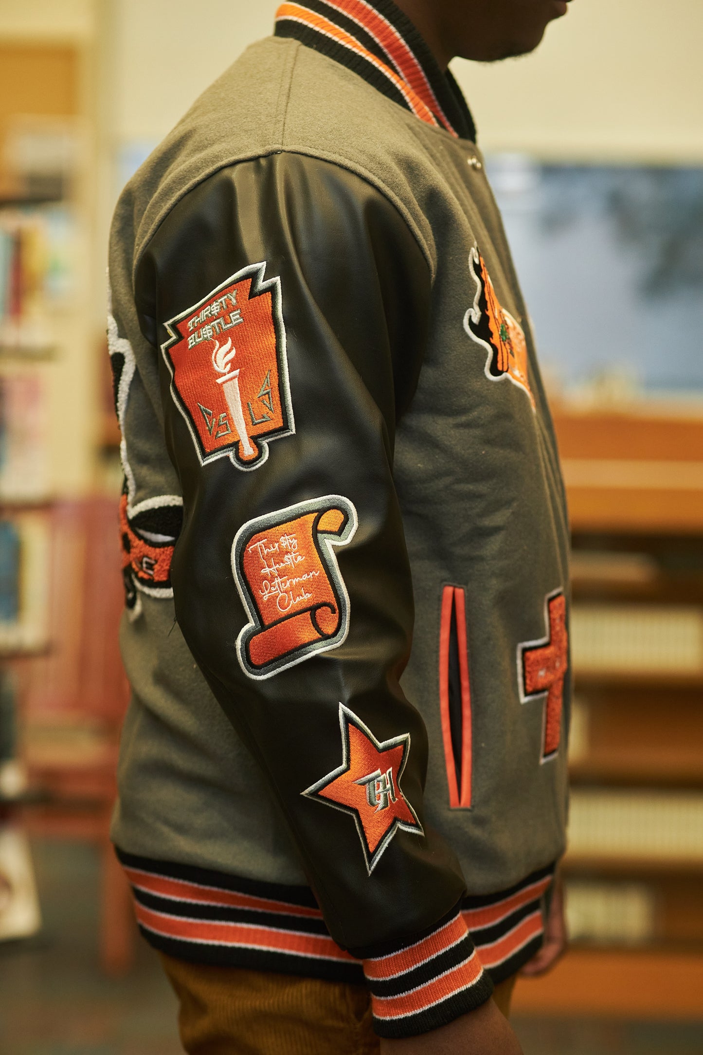 Thir$ty Hu$tle University Letterman Jacket
