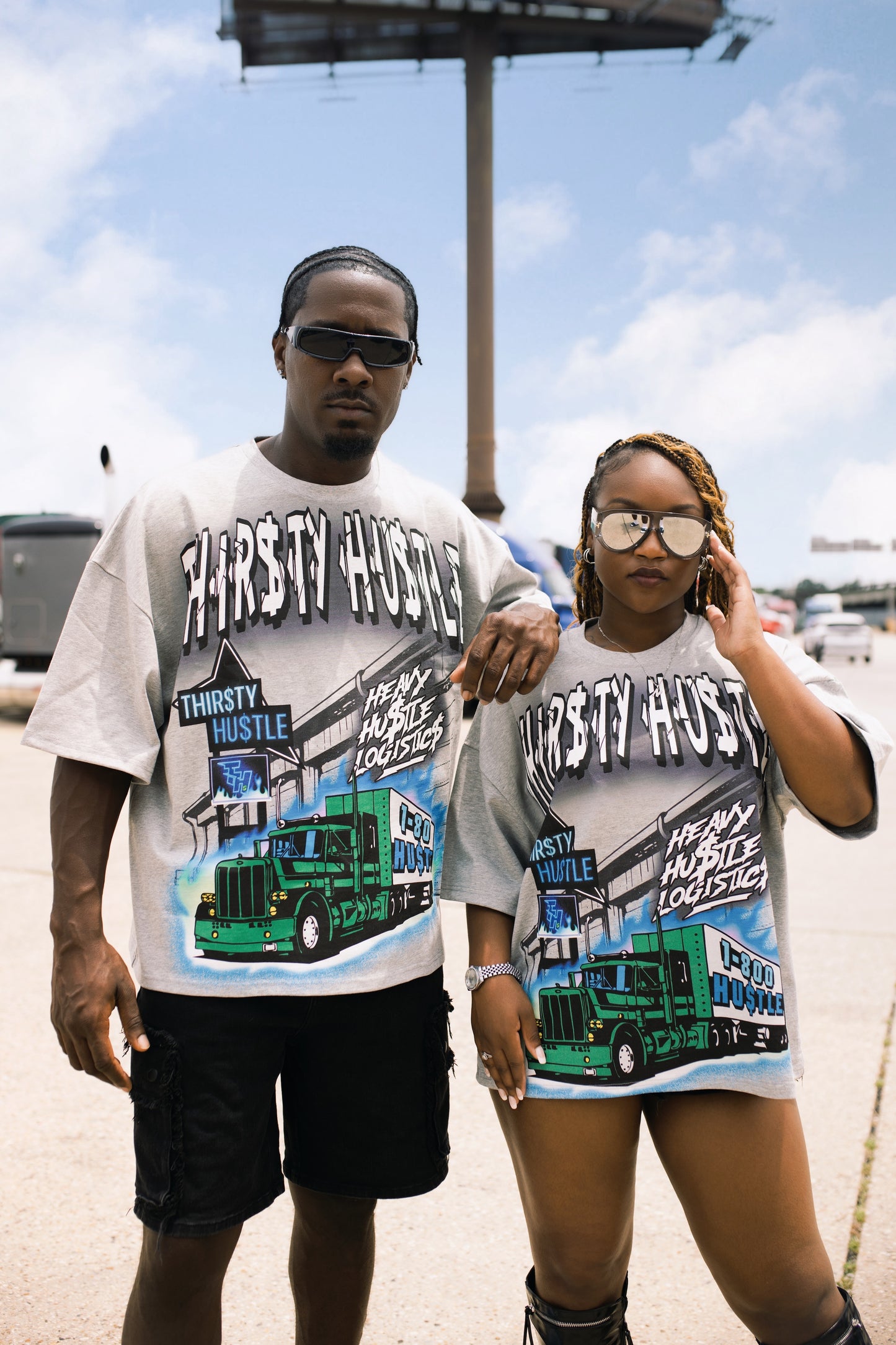 Heather Grey 18 Wheeler T-Shirt