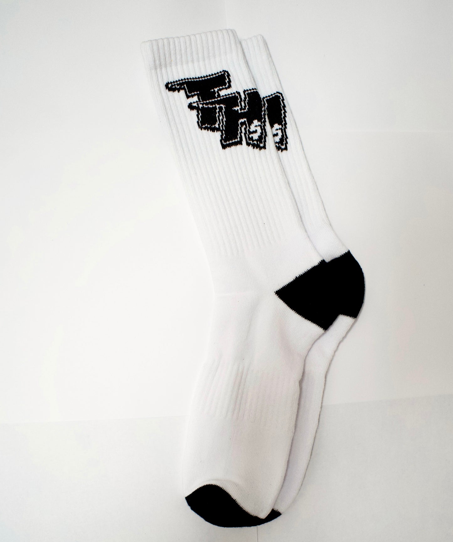 White Logo Crew Socks