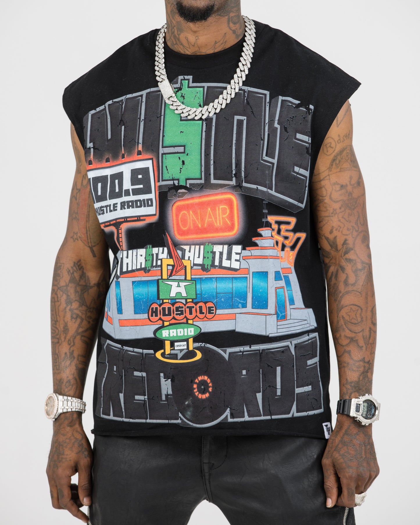Hu$tle Rec💿rds Sleeveless T-Shirts