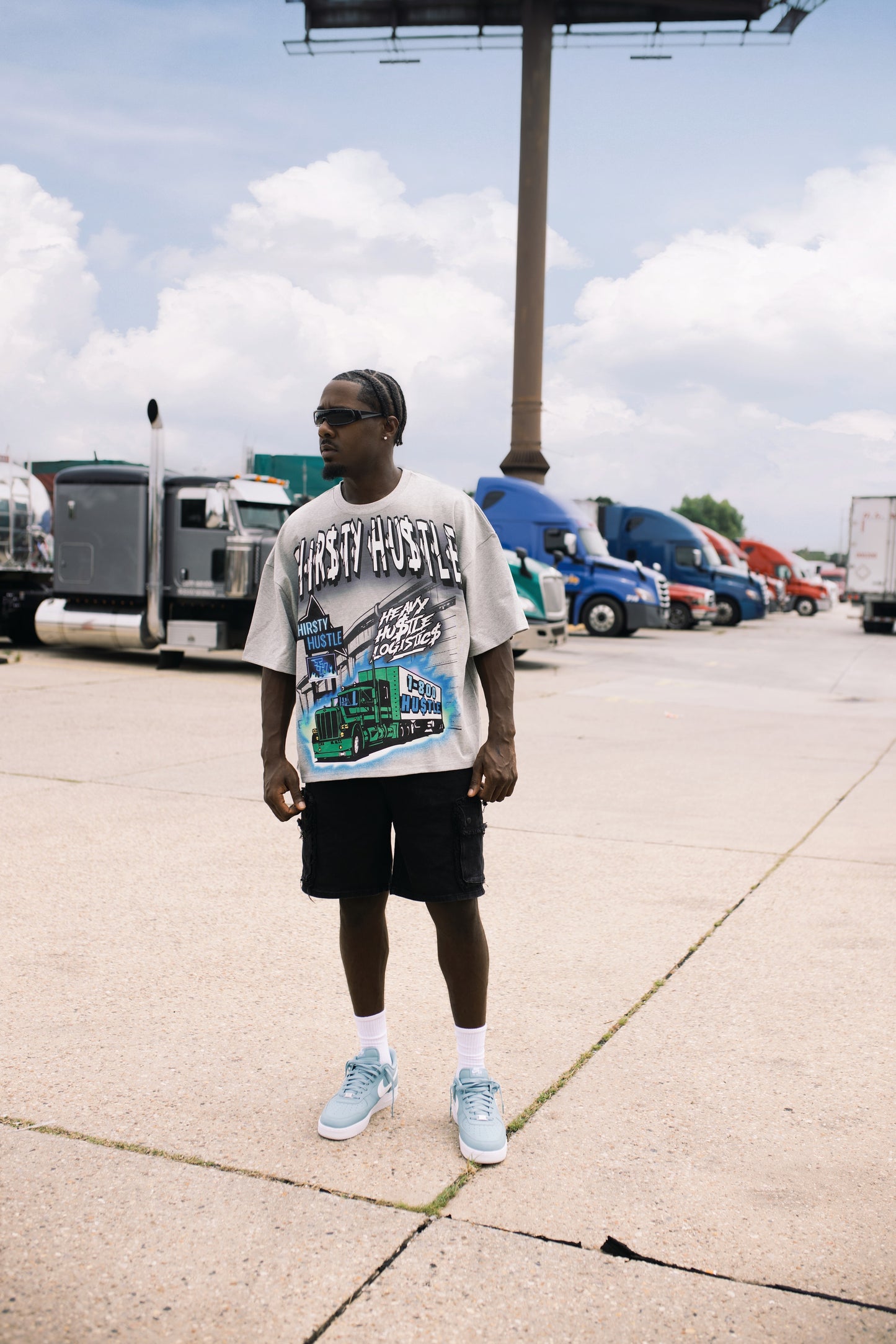 Heather Grey 18 Wheeler T-Shirt