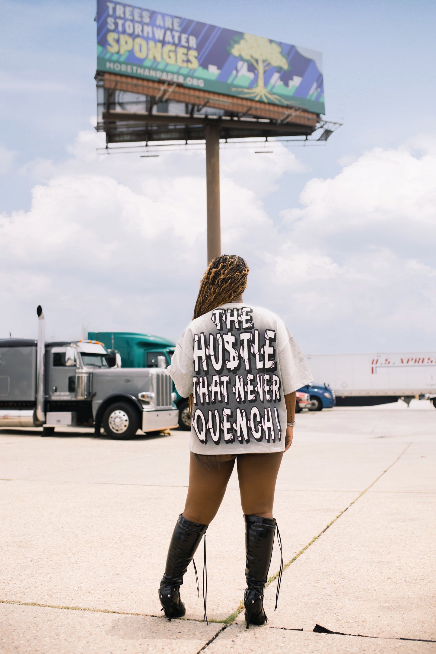 Heather Grey 18 Wheeler T-Shirt