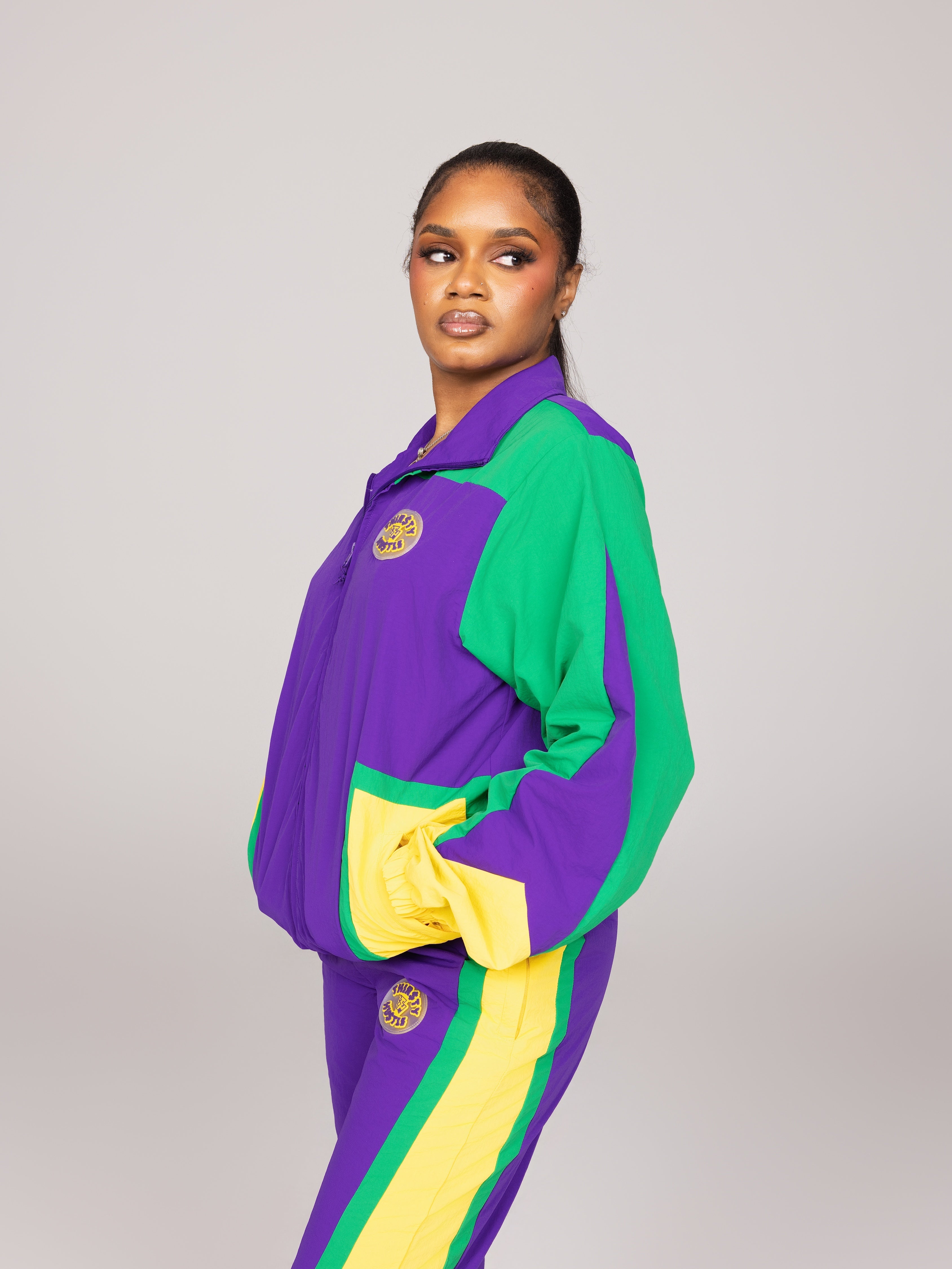 Nylon Mardi Gras Jacket – Thirsty Hustle